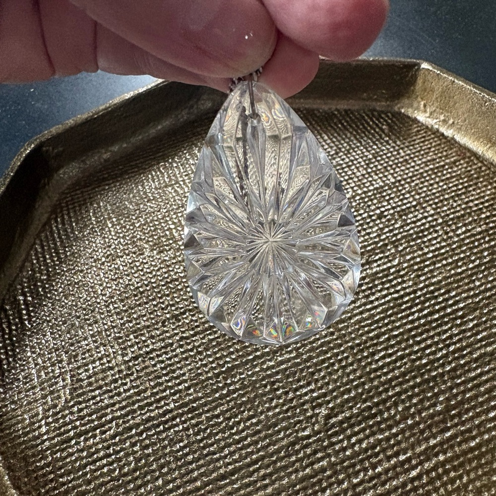 Vintage Waterford Crystal Tear Drop Necklace - Picture 6 of 16